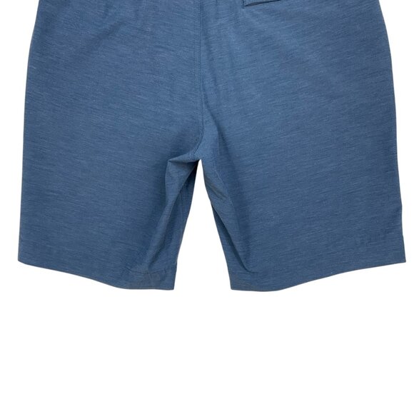 Faherty All Day Shorts 28 Blue Flat Front Classic Fit Zip Fly Logo Beach Summer - Picture 12 of 14